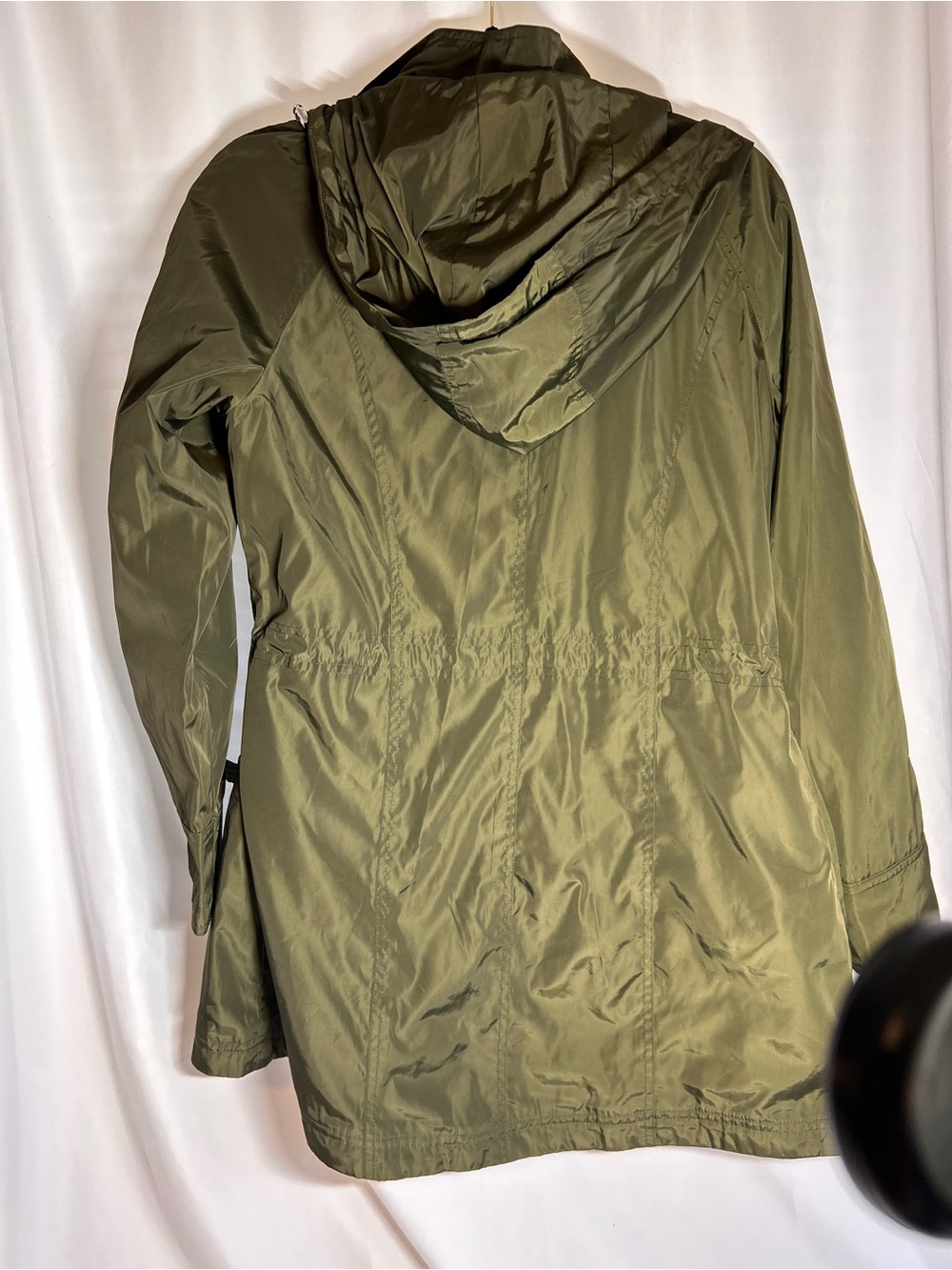 Michael Kors Women’s Olive Green Hooded Anorak Rain Jacket Utility Coat Size med - Picture 10 of 15